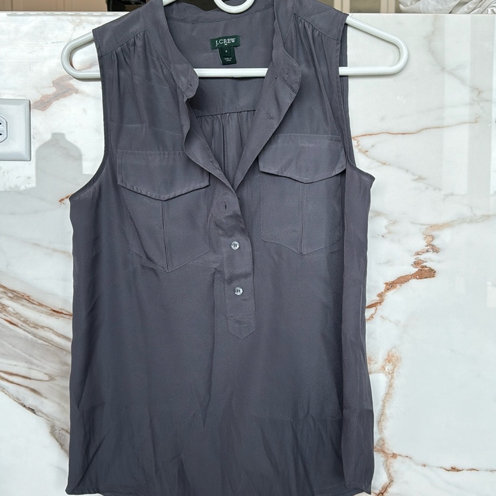 Grey J. Crew Blouse